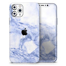 Marble & Digital Blue Frosted Foil V6 - Protective Skin Wrap & Decal – Compatible with iPhone SE to iPhone 17 Pro Max (All Models)
