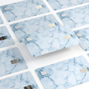Marble & Digital Blue Frosted Foil V7 - Premium Protective Decal Skin-Kit for the Apple Credit Card