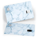 Marble & Digital Blue Frosted Foil V7 - Premium Protective Decal Skin-Kit for the Apple Credit Card