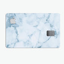 Marble & Digital Blue Frosted Foil V7 - Premium Protective Decal Skin-Kit for the Apple Credit Card