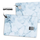 Marble & Digital Blue Frosted Foil V7 - Premium Protective Decal Skin-Kit for the Apple Credit Card