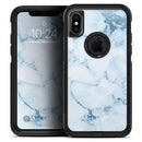 Marble & Digital Blue Frosted Foil V7 - Skin Kit for the iPhone OtterBox Cases