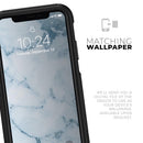 Marble & Digital Blue Frosted Foil V7 - Skin Kit for the iPhone OtterBox Cases