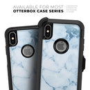 Marble & Digital Blue Frosted Foil V7 - Skin Kit for the iPhone OtterBox Cases