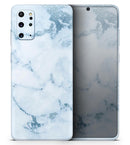 Marble & Digital Blue Frosted Foil V7 - Premium Vinyl Skin Decal for Samsung Galaxy S25 Ultra, S24, S23, S22 & All Galaxy S Models