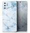 Marble & Digital Blue Frosted Foil V7 - Skin-Kit for the Samsung Galaxy S-Series S20, S20 Plus, S20 Ultra , S10 & others (All Galaxy Devices Available)