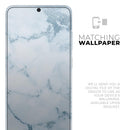 Marble & Digital Blue Frosted Foil V7 - Premium Vinyl Skin Decal for Samsung Galaxy S25 Ultra, S24, S23, S22 & All Galaxy S Models