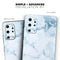 Marble & Digital Blue Frosted Foil V7 - Skin-Kit for the Samsung Galaxy S-Series S20, S20 Plus, S20 Ultra , S10 & others (All Galaxy Devices Available)