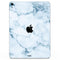 Marble & Digital Blue Frosted Foil V7 - Full Body Skin Decal for the Apple iPad Pro 12.9", 11", 10.5", 9.7", Air or Mini (All Models Available)