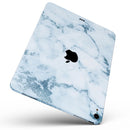 Marble & Digital Blue Frosted Foil V7 - Full Body Skin Decal for the Apple iPad Pro 12.9", 11", 10.5", 9.7", Air or Mini (All Models Available)