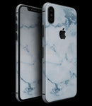 Marble & Digital Blue Frosted Foil V7 - iPhone XS MAX, XS/X, 8/8+, 7/7+, 5/5S/SE Skin-Kit (All iPhones Available)