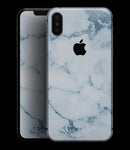 Marble & Digital Blue Frosted Foil V7 - iPhone XS MAX, XS/X, 8/8+, 7/7+, 5/5S/SE Skin-Kit (All iPhones Available)