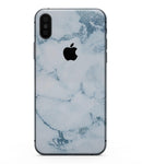 Marble & Digital Blue Frosted Foil V7 - iPhone XS MAX, XS/X, 8/8+, 7/7+, 5/5S/SE Skin-Kit (All iPhones Available)