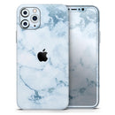 Marble & Digital Blue Frosted Foil V7 - Protective Skin Wrap & Decal – Compatible with iPhone SE to iPhone 17 Pro Max (All Models)