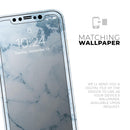Marble & Digital Blue Frosted Foil V7 - Protective Skin Wrap & Decal – Compatible with iPhone SE to iPhone 17 Pro Max (All Models)