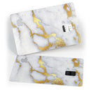 Marble & Digital Gold Foil V1 - Premium Protective Decal Skin-Kit for the Apple Credit Card