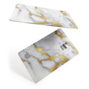Marble & Digital Gold Foil V1 - Premium Protective Decal Skin-Kit for the Apple Credit Card
