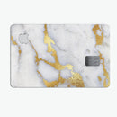 Marble & Digital Gold Foil V1 - Premium Protective Decal Skin-Kit for the Apple Credit Card