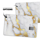Marble & Digital Gold Foil V1 - Premium Protective Decal Skin-Kit for the Apple Credit Card