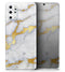 Marble & Digital Gold Foil V1 - Skin-Kit for the Samsung Galaxy S-Series S20, S20 Plus, S20 Ultra , S10 & others (All Galaxy Devices Available)