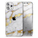 Marble & Digital Gold Foil V1 - Protective Skin Wrap & Decal – Compatible with iPhone SE to iPhone 17 Pro Max (All Models)