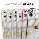 Marble & Digital Gold Foil V1 - Protective Skin Wrap & Decal – Compatible with iPhone SE to iPhone 17 Pro Max (All Models)