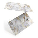 Marble & Digital Gold Foil V2 - Premium Protective Decal Skin-Kit for the Apple Credit Card