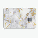 Marble & Digital Gold Foil V2 - Premium Protective Decal Skin-Kit for the Apple Credit Card