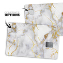 Marble & Digital Gold Foil V2 - Premium Protective Decal Skin-Kit for the Apple Credit Card