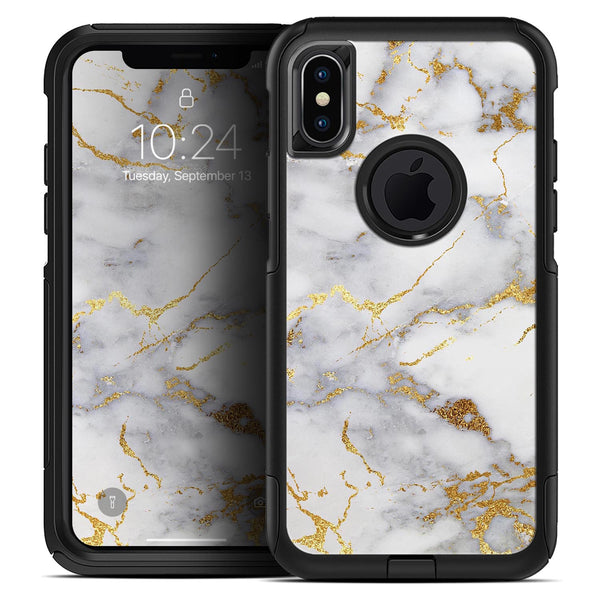 Marble & Digital Gold Foil V2 - Skin Kit for the iPhone OtterBox Cases