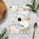Marble & Digital Gold Foil V2 - Full Body Skin Decal for the Apple iPad Pro 12.9", 11", 10.5", 9.7", Air or Mini (All Models Available)