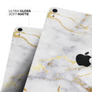 Marble & Digital Gold Foil V2 - Full Body Skin Decal for the Apple iPad Pro 12.9", 11", 10.5", 9.7", Air or Mini (All Models Available)