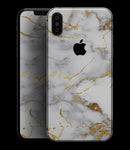 Marble & Digital Gold Foil V2 - iPhone XS MAX, XS/X, 8/8+, 7/7+, 5/5S/SE Skin-Kit (All iPhones Available)