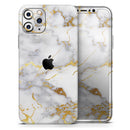 Marble & Digital Gold Foil V2 - Vinyl Skin Wrap for iPhone 17 Pro Max, 17 Pro, 17 Air, 17, 16 & All Models — Soft Matte or Ultra Gloss