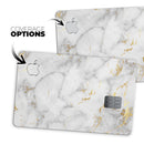 Marble & Digital Gold Foil V3 - Premium Protective Decal Skin-Kit for the Apple Credit Card
