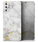 Marble & Digital Gold Foil V3 - Premium Vinyl Skin Decal for Samsung Galaxy S25 Ultra, S24, S23, S22 & All Galaxy S Models