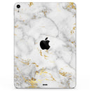 Marble & Digital Gold Foil V3 - Full Body Skin Decal for the Apple iPad Pro 12.9", 11", 10.5", 9.7", Air or Mini (All Models Available)