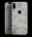 Marble & Digital Gold Foil V3 - iPhone XS MAX, XS/X, 8/8+, 7/7+, 5/5S/SE Skin-Kit (All iPhones Available)