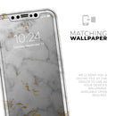 Marble & Digital Gold Foil V3 - Vinyl Skin Wrap for iPhone 17 Pro Max, 17 Pro, 17 Air, 17, 16 & All Models — Soft Matte or Ultra Gloss
