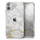 Marble & Digital Gold Foil V3 - Vinyl Skin Wrap for iPhone 17 Pro Max, 17 Pro, 17 Air, 17, 16 & All Models — Soft Matte or Ultra Gloss