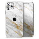 Marble & Digital Gold Foil V4 2 - Protective Skin Wrap & Decal – Compatible with iPhone SE to iPhone 17 Pro Max (All Models)