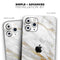 Marble & Digital Gold Foil V4 2 // Skin-Kit compatible with the Apple iPhone 14, 13, 12, 12 Pro Max, 12 Mini, 11 Pro, SE, X/XS + (All iPhones Available)