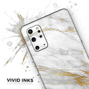 Marble & Digital Gold Foil V4 - Premium Vinyl Skin Decal for Samsung Galaxy S25 Ultra, S24, S23, S22 & All Galaxy S Models