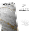 Marble & Digital Gold Foil V4 - Vinyl Skin Wrap for iPhone 17 Pro Max, 17 Pro, 17 Air, 17, 16 & All Models — Soft Matte or Ultra Gloss