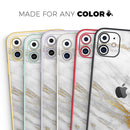 Marble & Digital Gold Foil V4 - Vinyl Skin Wrap for iPhone 17 Pro Max, 17 Pro, 17 Air, 17, 16 & All Models — Soft Matte or Ultra Gloss