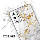 Marble & Digital Gold Foil V5 - Skin-Kit for the Samsung Galaxy S-Series S20, S20 Plus, S20 Ultra , S10 & others (All Galaxy Devices Available)