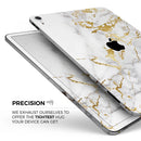 Marble & Digital Gold Foil V5 - Full Body Skin Decal for the Apple iPad Pro 12.9", 11", 10.5", 9.7", Air or Mini (All Models Available)