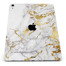 Marble & Digital Gold Foil V5 - Full Body Skin Decal for the Apple iPad Pro 12.9", 11", 10.5", 9.7", Air or Mini (All Models Available)