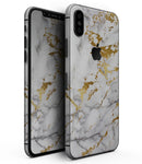 Marble & Digital Gold Foil V5 - iPhone XS MAX, XS/X, 8/8+, 7/7+, 5/5S/SE Skin-Kit (All iPhones Available)