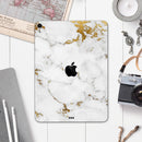 Marble & Digital Gold Foil V6 - Full Body Skin Decal for the Apple iPad Pro 12.9", 11", 10.5", 9.7", Air or Mini (All Models Available)